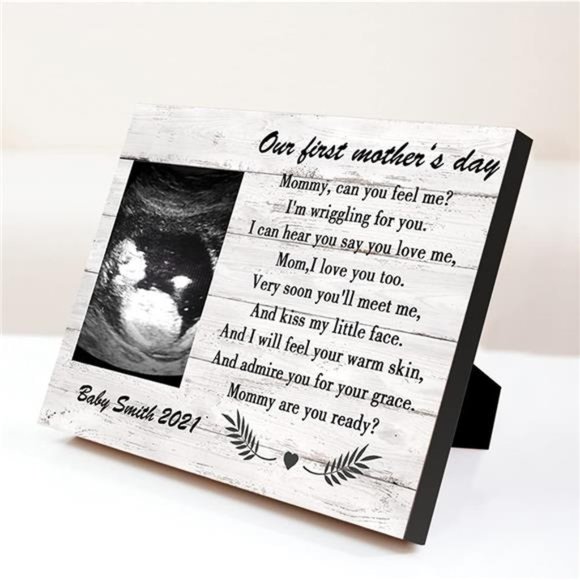 Custom Baby Sonogram Picture Frame, Keepsake Baby Ultrasound Frame, Wood - Picture 2 of 3